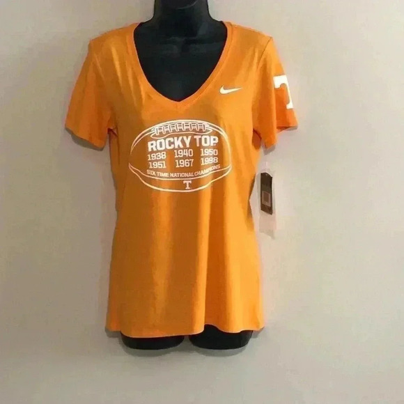 Nike Rocky Top Tennessee Orange White Short Sleeve Spellout Tee Size M—B5 - Picture 1 of 7